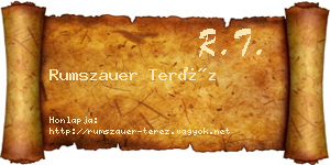 Rumszauer Teréz névjegykártya
