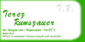 terez rumszauer business card